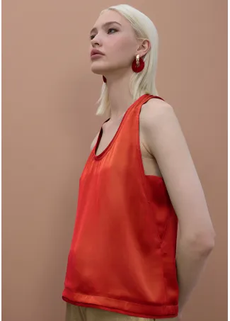 Round neck top with trim details