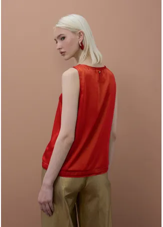 Round neck top with trim details