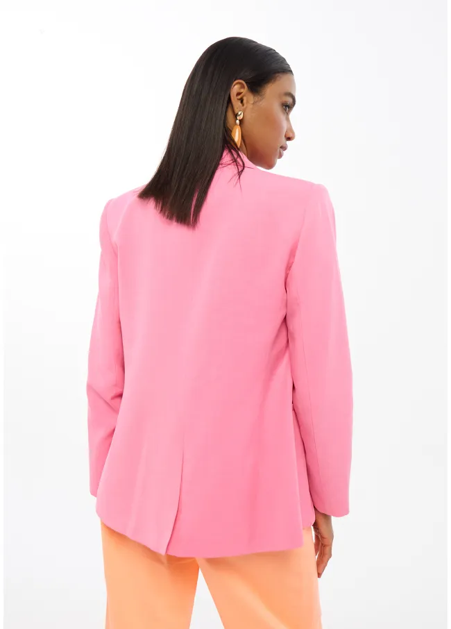 Regular fit blazer with no buttons