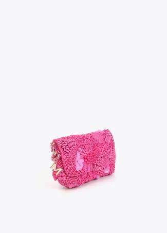 Baguette bag with matching rhinestones