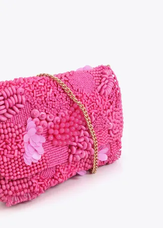 Baguette bag with matching rhinestones
