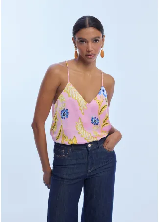 Top lencero con estampado floral