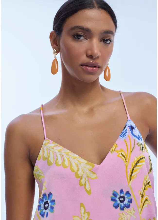Top lencero con estampado floral