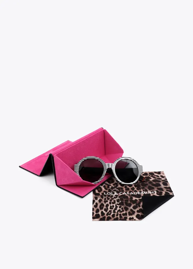 Gafas de sol en forma redonda en tonos bicolor