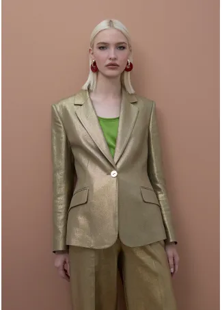 Fitted metallic blazer