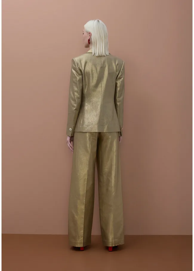 Fitted metallic blazer