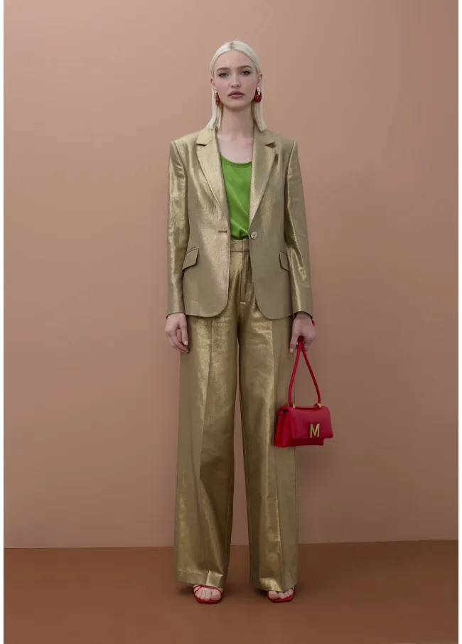 Fitted metallic blazer