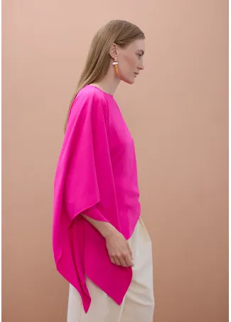 Cape blouse with drop sleeves