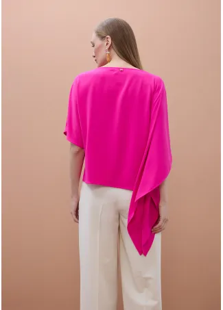 Cape blouse with drop sleeves