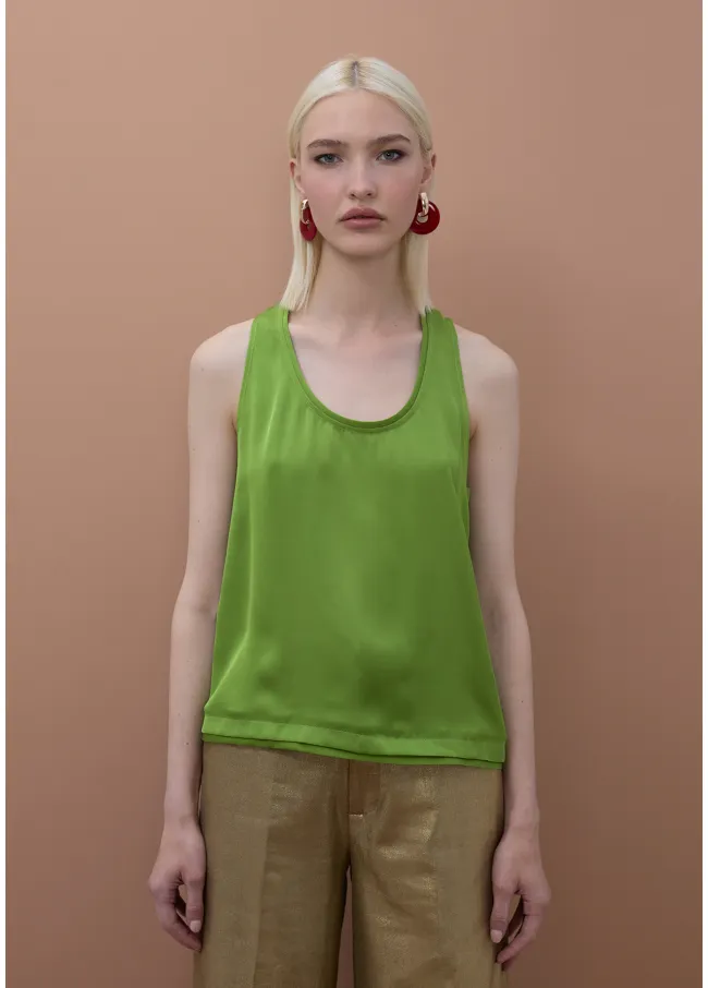 Round neck top with trim details