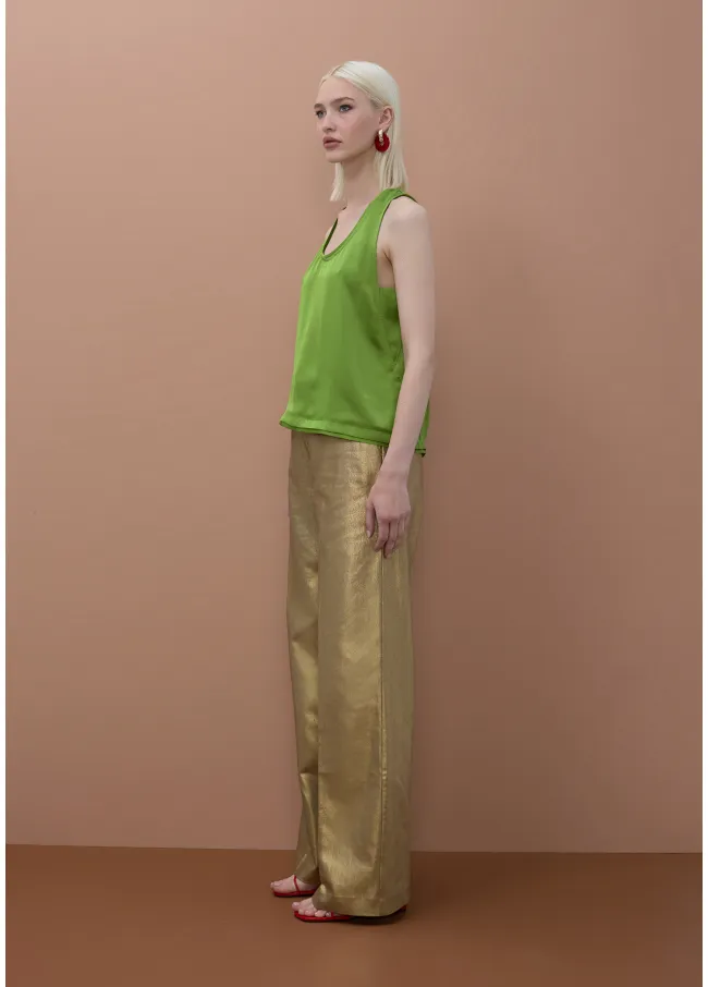 Top cuello redondo detalle vivos