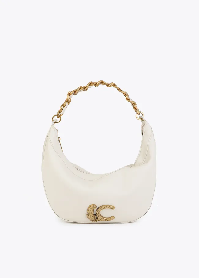 Bolso media luna con LC animal y cadena