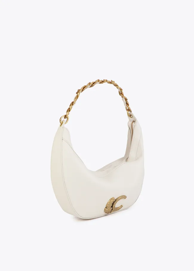 Bolso media luna con LC animal y cadena