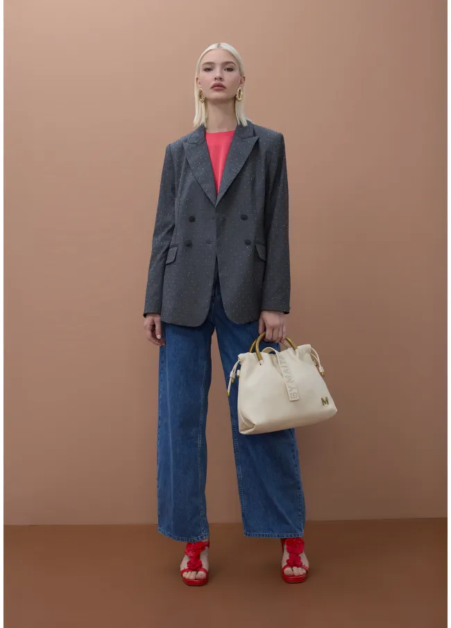 Americana cruzada con strass