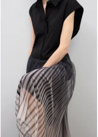 Vestido con falda tul plisada