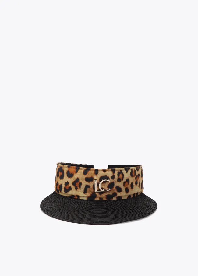 Striped fabric visor