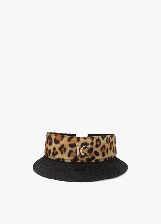 Striped fabric visor