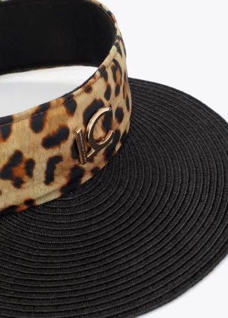 Striped fabric visor