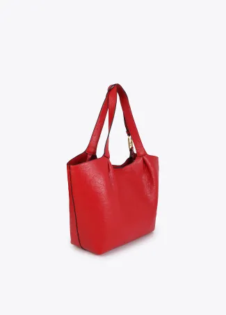 Shopper rojo pliegues