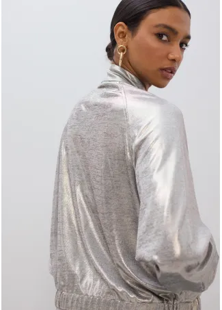 Laminated sweatshirt