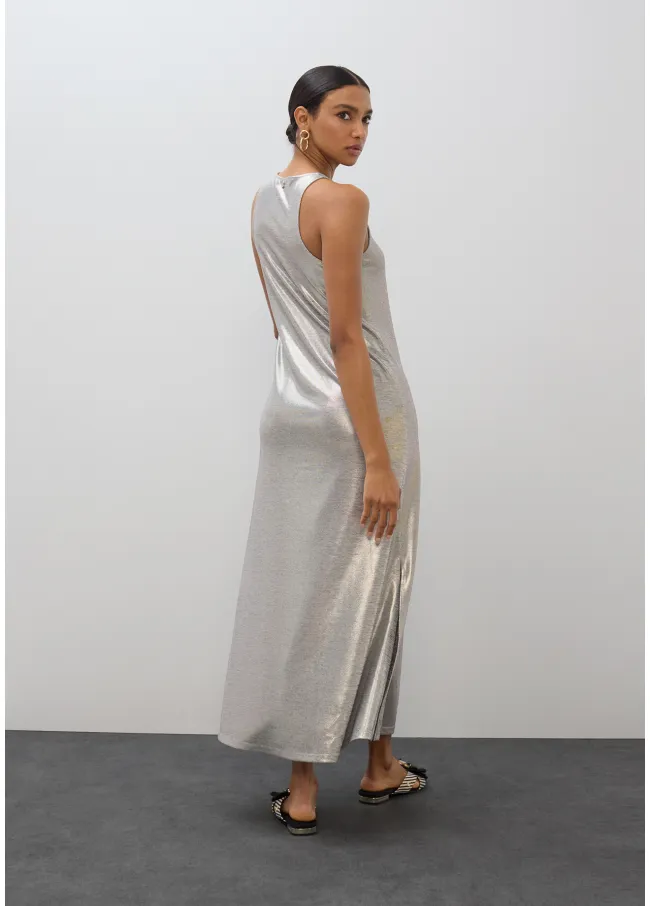 Long laminated dress