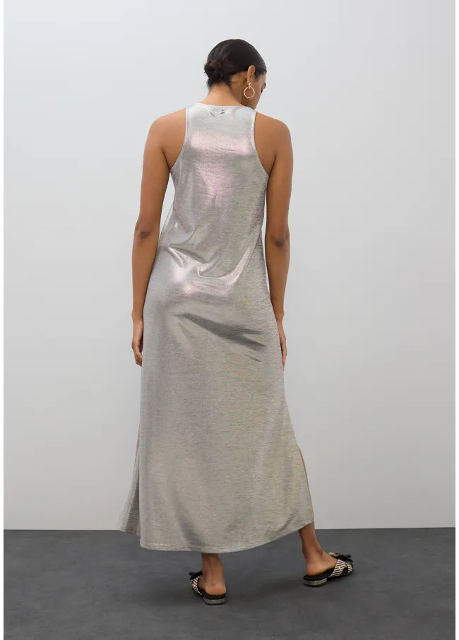 Long laminated dress