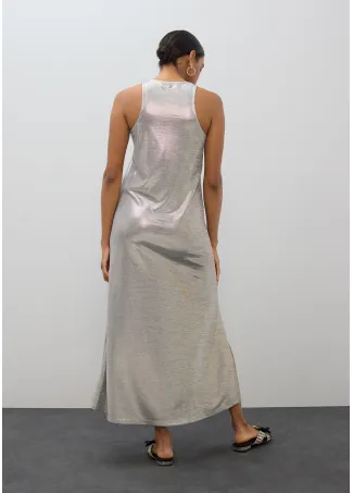 Long laminated dress