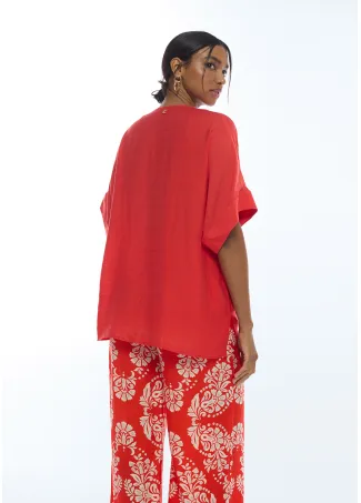 Culotte fluido estampado paisley