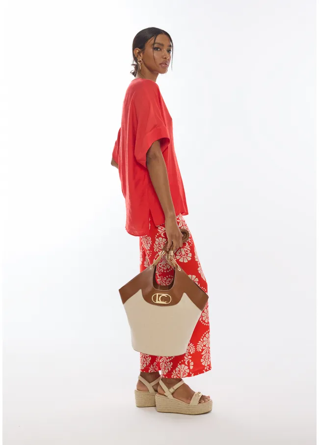 Paisley print flowy culotte