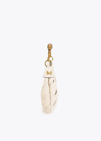 Braided half-moon bag with leopard strap