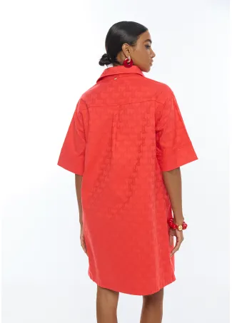 Twill dress with jacquard LC logo