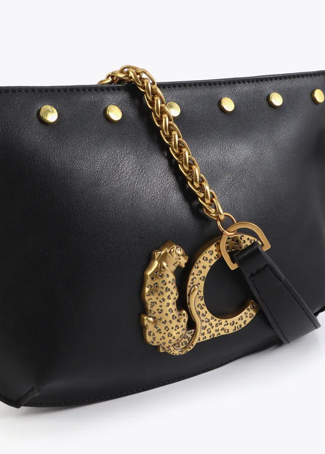 LC animal crossbody bag with studs