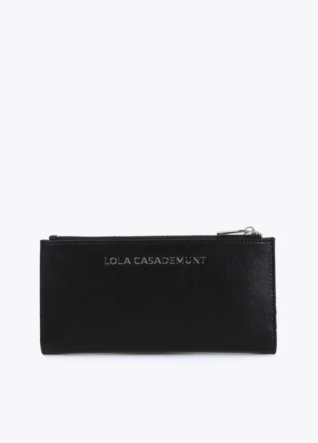 Wallet with gold and silver-toned studs