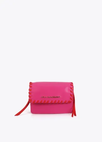 Crossbody bag with contrast braided detail