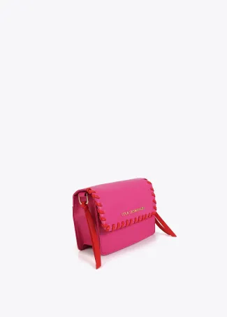 Crossbody bag with contrast braided detail