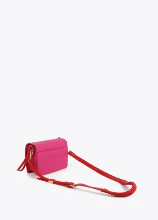 Crossbody bag with contrast braided detail