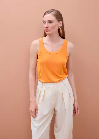 Top de tirantes cuello redondo circular