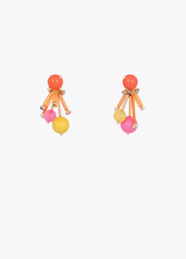 Pendientes acrílicos multicolor