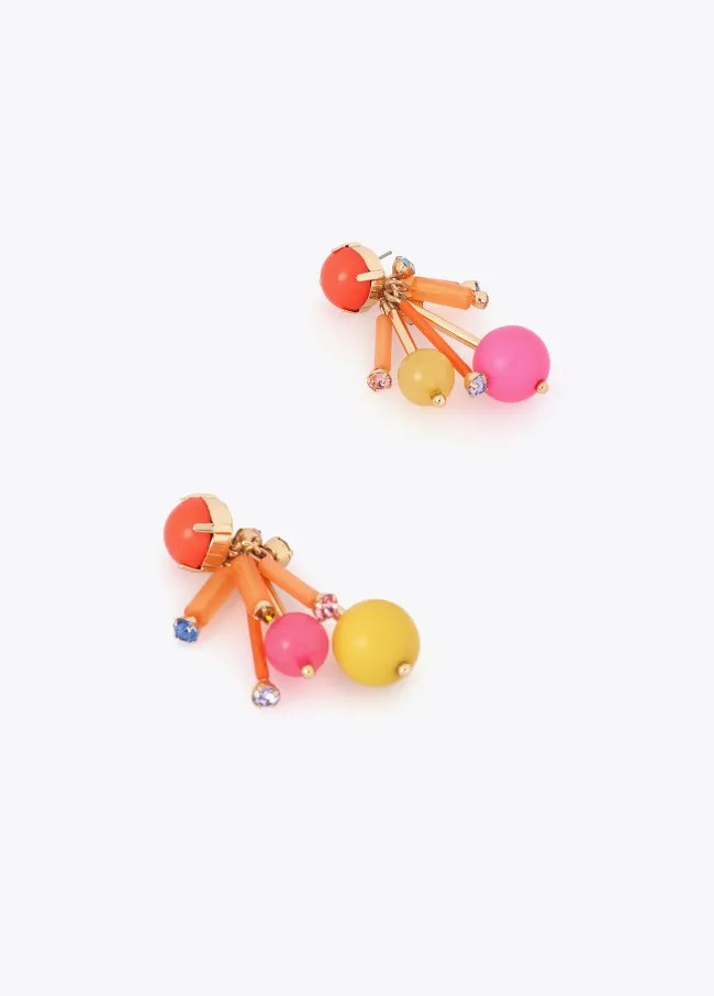Pendientes acrílicos multicolor