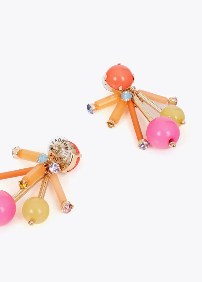 Pendientes acrílicos multicolor
