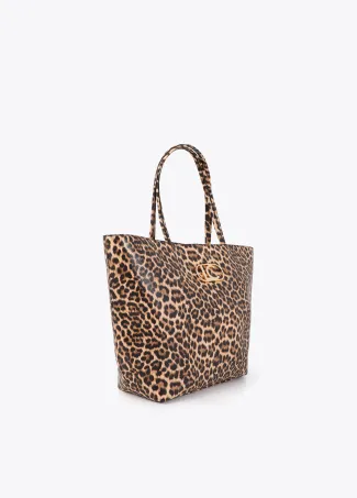 Basic leopard tote bag