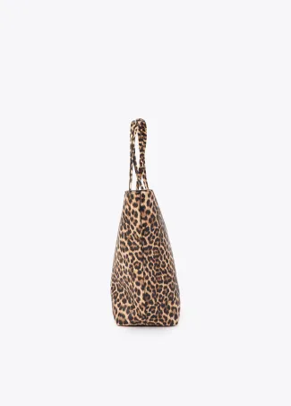 Basic leopard tote bag