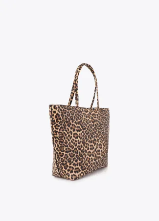 Basic leopard tote bag