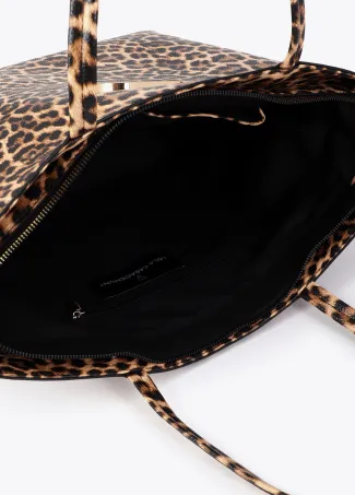 Basic leopard tote bag