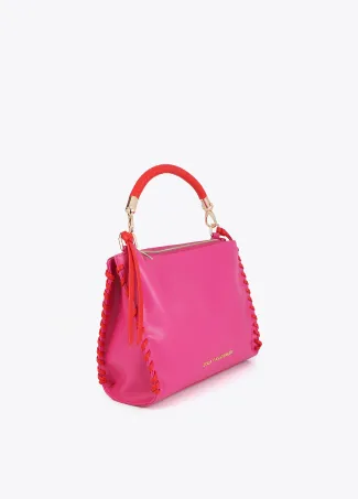 Bag with contrast braided detail