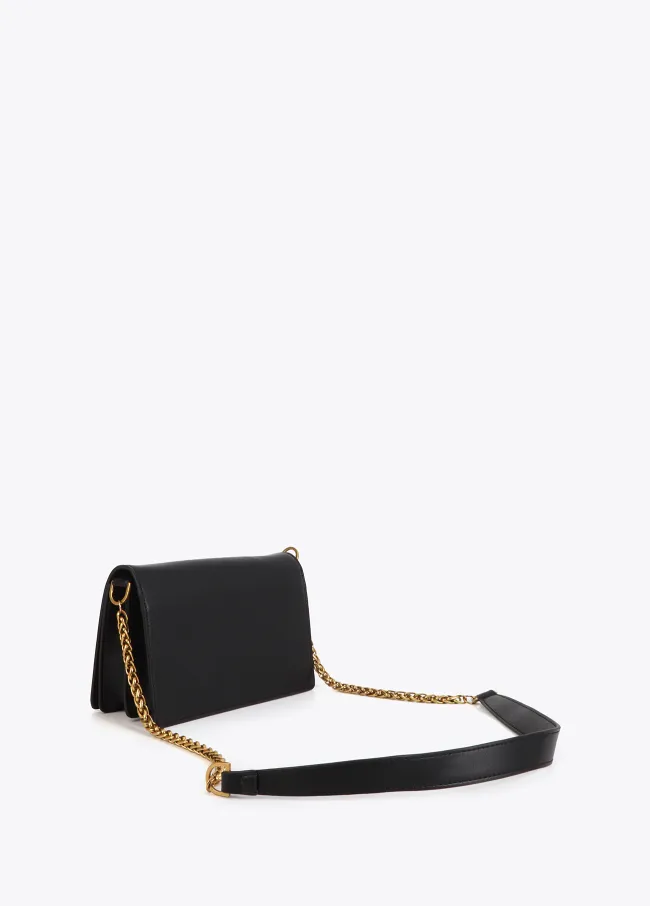 Studded LC animal crossbody bag with flap