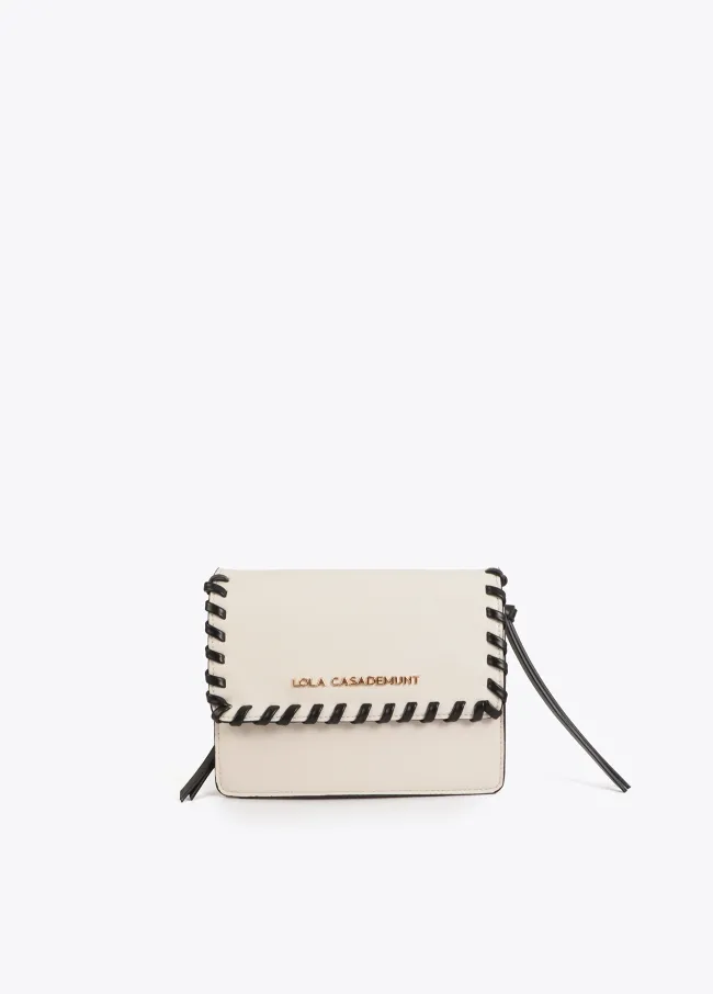 Crossbody bag with contrast braided detail