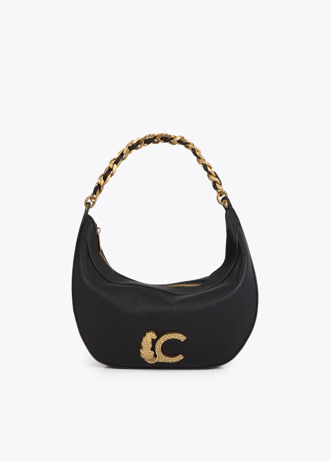 Bolso media luna con LC animal y cadena