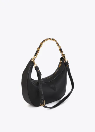 Bolso media luna con LC animal y cadena