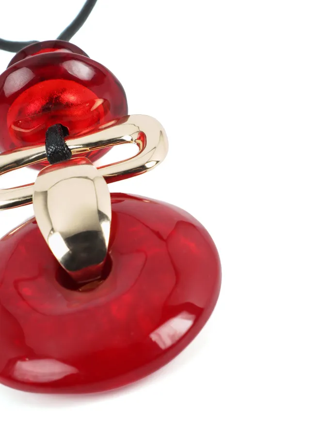 Collar largo pendant acrílicos